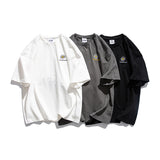 Men T Shirt Summer Casual Tops Men's Summer Large Printed Embroidered Fashion Brand Short Sleeve Men's and Women's Neutral Daisy Short T