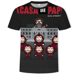 Anime Tshirts Aesthetic Men's Shirt Trendy Anime Print Men's Short-Sleeved T-shirt