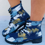 Coachella Ankle Boots Autumn and Winter Round Head Low Heel Martin Boots
