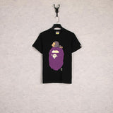 A Ape Print T Shirt Cartoon Round Neck Summer Printing Plus Size Short-Sleeved Casual T-shirt