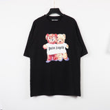 Palm Angels Palm Angels Strawberry Bear Couple Wear Summer Loose Casual Bear T-shirt Fashion Short Sleeve