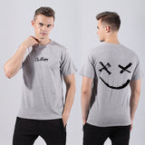 Slim Fit Muscle Gym Men T Shirt Men Rugged Style Workout Tee Tops Summer Workout Short Sleeve Men's Smiley Face Cotton Loose Sports Large Size round Neck Solid Color Top Tide