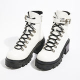 Coachella Festival Boots Autumn and Winter Round Head Chinese Heel Plus Size Short Boots