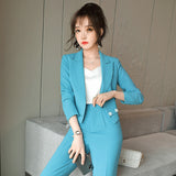 Women Pants Suit Uniform Designs Formal Style Office Lady Bussiness Attire Spring and Autumn Fashion Casual Suit Jacket