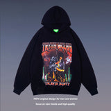 Men Fall Outfits Hooded Sweater Loose Sports Hoodie Coat