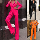 Women Pant Suit Uniform Designs Formal Style Office Lady Bussiness Attire Autumn Fashion Blazer Two-Piece Suit