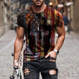 Tactics Style T Shirt for Men Summer and Autumn round Neck Cap Loose Short Sleeve T-shirt