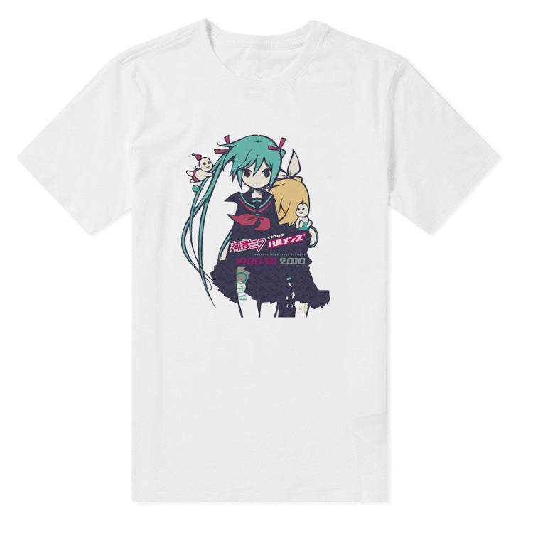 Anime TShirts Aesthetic Men's Shirt Anime Print Summer Cotton Print Short Sleeve T-shirt