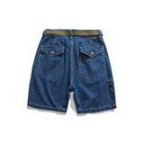 Men Jean Shorts Washed Do the Old Cowboy Shorts Men's Fifth Pants Summer Street Fashion Bermuda Shorts