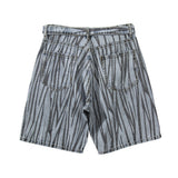 Men Jean Shorts Zebra Print Denim Shorts Men's Summer Washed Distressed Loose Straight Shorts