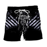 Men's Shorts Printed Shorts Son of Anarchy Casual Beach Pants