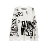 Men Fall Outfits Ripped Oversize Bottoming Sweater