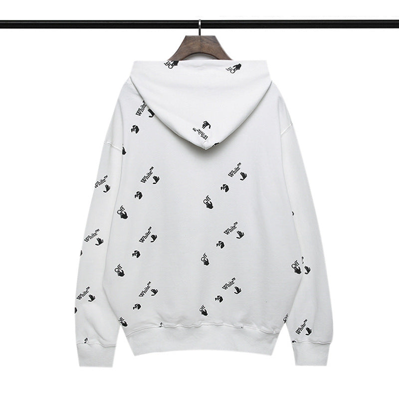 Autumn And Winter Printed Hooded Loose Long Sleeves Sweater