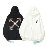 Arrow Hooded Sweater Loose Men'S And Women'S Love Coat