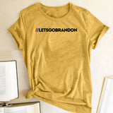 Let's Go Brandon T Shirt Letter Print Short-Sleeve T-shirt Bottoming Shirt
