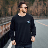 Men plus Size Sweatshirt Long-Sleeved Sweater Cotton Young and Middle-Aged Autumn and Winter Base Hoodie Thickened