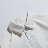 Men Shacket Long Sleeve Autumn Shirt Fall Pure Color Simple Casual Shirt