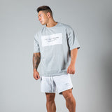 Slim Fit Muscle Gym Men T Shirt Men Rugged Style Workout Tee Tops Summer Men Casual Sports T-shirt Loose plus Size Cotton Short Sleeve Top