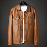 80's Leather Jacket Autumn and Winter Men's Leather PU Biker's Leather Jacket