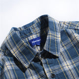 Men Shacket Long Sleeve Autumn Shirt Autumn Youth Fashion Loose-Fitting Long Sleeves Plaid Shirt for Men