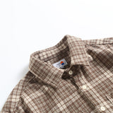 Men Shacket Long Sleeve Autumn Shirt Autumn Plaid Youth Long Sleeve Shirt