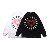 Mens Fall Outfits Printed Long-Sleeved T-shirt Niche Couple Base Top