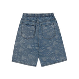 Men Jean Shorts Old Denim Shorts Men's Loose Straight Shorts Summer Bermuda Shorts