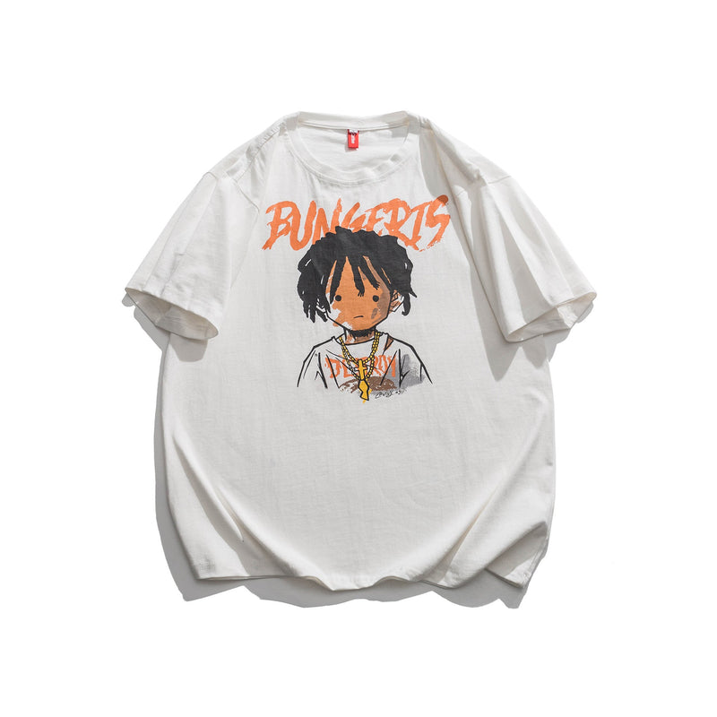 2022 Summer man t shirt Cartoon Printed Short Sleeve