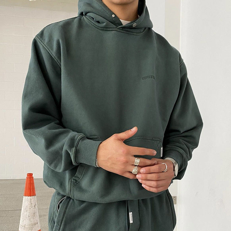 Present Letter Print Hoodie Present Letter Embroidered Hoodie Retro Loose Casual Couple Pullover Hoodie