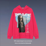 Men Fall Outfits Printed Hoodie Loose Thick Sports Jacket