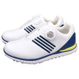 Mens Golf Shoes Rotating Buckle Shoelace Non-Slip Fixed Studs
