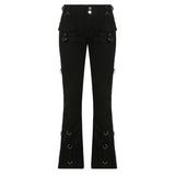 Low Rise Jeans Low Waist Zipper Straight Slimming Jeans Autumn Trousers