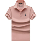 USPA Shirts Short-Sleeved Men's Cotton Lapel Polo Shirt Men