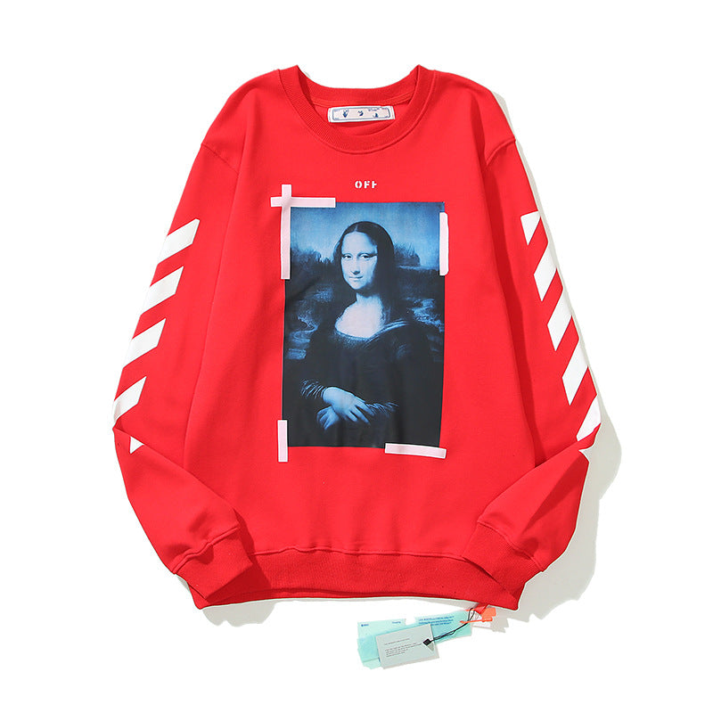 Autumn And Winter Off Arrow Loose Men'S Women'S Pullover Coat