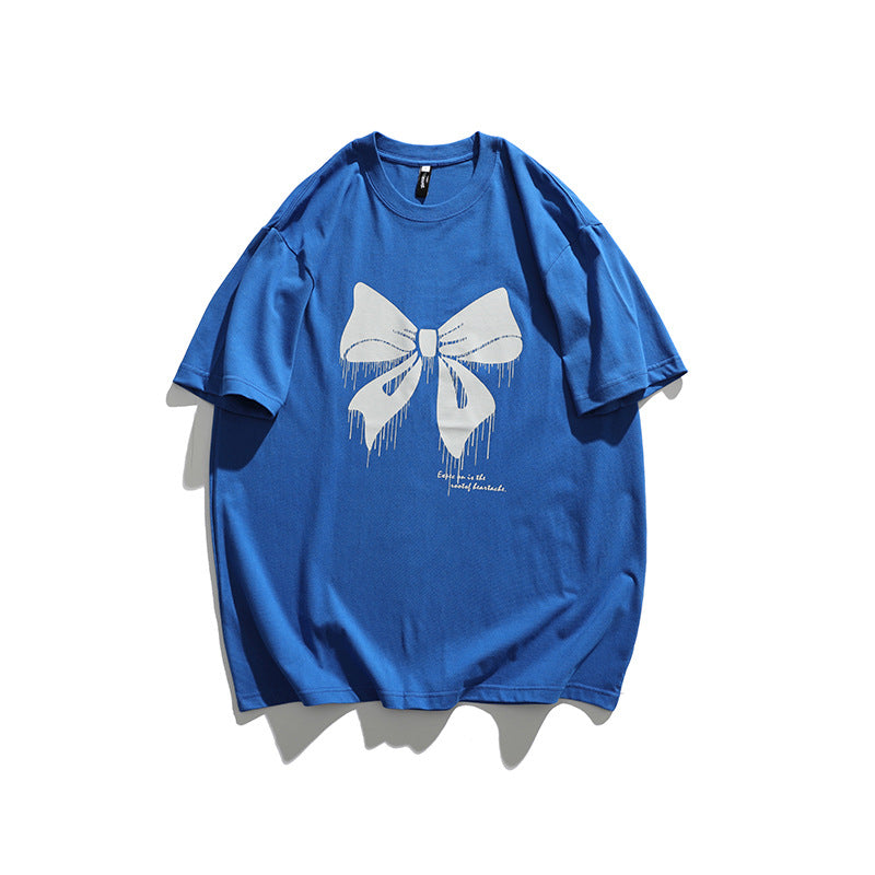 2022 Summer Man T Shirt Bow Print