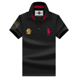 USPA Shirts Chuanqibaoluo Men's Summer Polo Shirt Men's Casual Short-Sleeved T-shirt