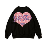 Mens Fall Outfits Love Long Sleeve T-shirt Autumn and Winter Loose Round Neck Sweater