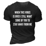 Man T Shirt round Neck Heat Transfer Patch Printed Loose