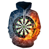 Fire and Ice Hoodie Autumn Men's Sweater Men's Autumn Leisure Coat Men's