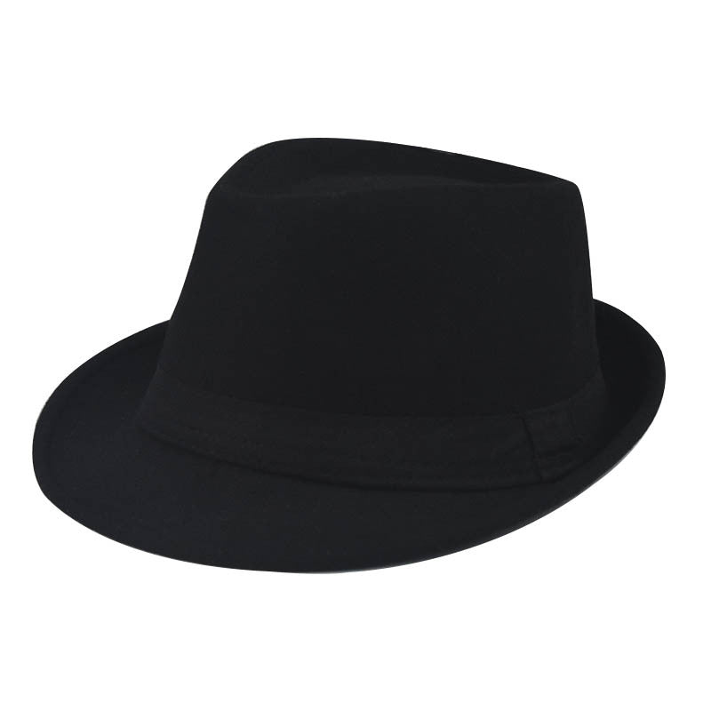 Fedora Hat Autumn and Winter Woolen Thick Parent-Child Billycock Fedora Hat Fashion British Style Felt Cap