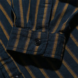 Men Shacket Long Sleeve Autumn Shirt Autumn Shirt Striped Loose Casual Youth Shirt Men