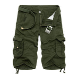 Men Cargo Pants Summer plus Size Camouflage Cargo Pants Middle Pants Camouflage Multi-Pocket Fashion Work Clothes Men's Pants