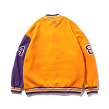 80's Colorful Leather Jacket Autumn and Winter Lakers Kobe Commemorative Baseball Uniform Mamba No. 24 Men's and Women's Jacket Basketball Baggy Coat