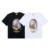 A Ape Print T Shirt Cartoon Anime Loose Summer Casual T-shirt