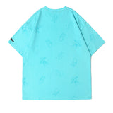 Men's T Shirt Summer Casual Tops Short Sleeve T-shirt Men's High Street Fashion Brand round Neck Half Sleeve BF Idle Style Trendy Loose Half Sleeve