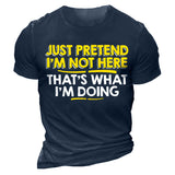 Man T Shirt Casual round Neck Heat Transfer Patch Printed Loose Pullover