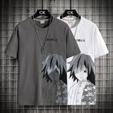 Demon Slayer Tshirt Men's Classic Shirts Anime Character Costume T-shirt Short Sleeve Male Summer Clothes Anime T-shirt