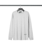 Fog Essentials Long Sleeve round Neck Sweatshirt Double Line Epoxy Letter Crew Neck Pullover
