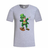 Saint Patrick's Day Closing Men's Fashion Printed Large Size Pullover round Neck T-shirt