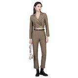 Women Pant Suit Uniform Designs Formal Style Office Lady Bussiness Attire Spring High Waist Slimming Pants Two-Piece Set